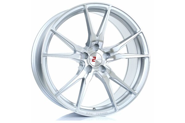 2FORGE ZF2 | 5X105 | 20x9 | ET 15 TO 60 | 76 | SILVER POLISHED FACE