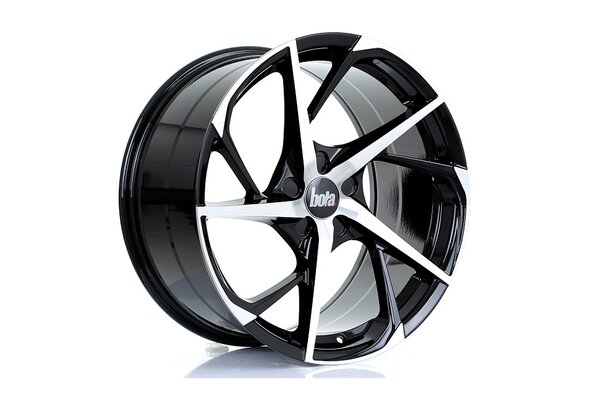 BOLA B18 | 19x9,5 | 5x98 | ET 25 TO 45 | 76 | BLACK POLISHED FACE