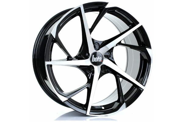 BOLA B18 | 5X98 | 19x9,5 | ET 25 TO 45 | 76 | BLACK POLISHED FACE