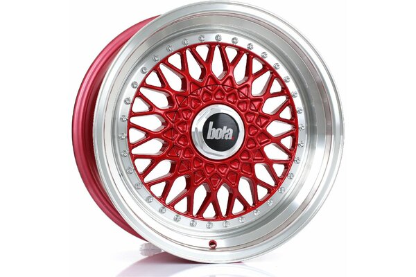 BOLA TX09 | 5X98 | 17x8 | ET 20 TO 38 | 76 | CANDY RED POLISHED LIP
