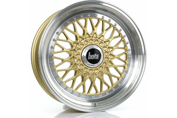 BOLA TX09 | 4X98 | 18x8,5 | ET 20 TO 38 | 76 | GOLD POLISHED LIP