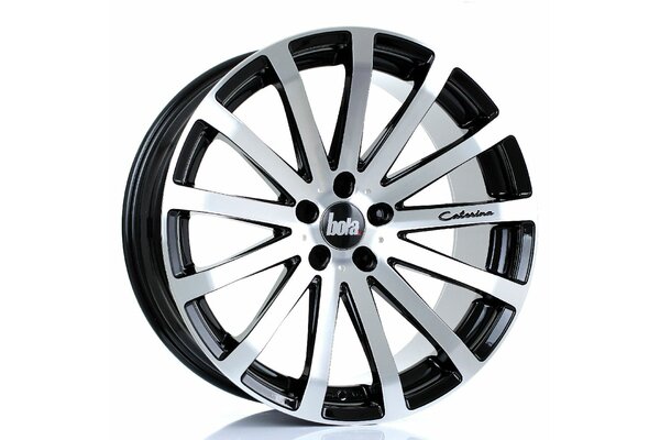 BOLA XTR | 5X98 | 20x9,5 | ET 20 TO 55 | 76 | GLOSS BLACK POLISHED FACE