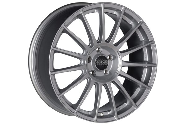 OZ-RACING SUPERTURISMO LM 17x7 | 4x100 | ET37 | MATT RACE SILVER + BLACK LETTER.