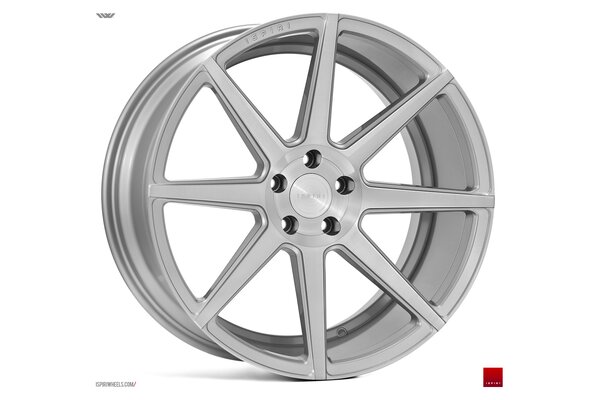 Ispiri Wheels ISR8|19x8.5|5x120|ET35|PURE-SILVER-BRUSHED|PERFORMANCE-CONCAVE