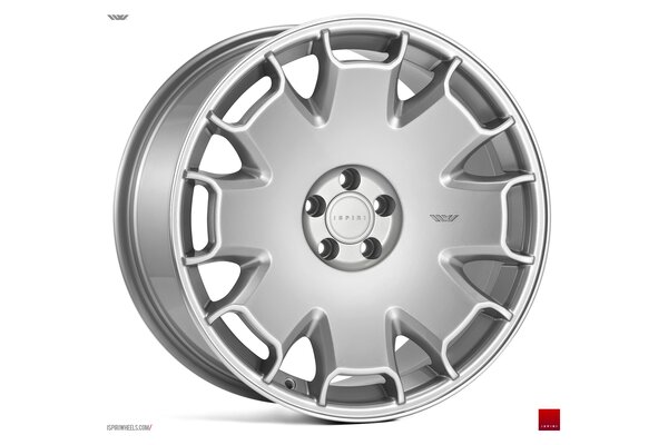Ispiri Wheels CSR2|18x8.5|5x100|ET35|PURE-SILVER-POLISHED-LIP|STANDARD-CONCAVE