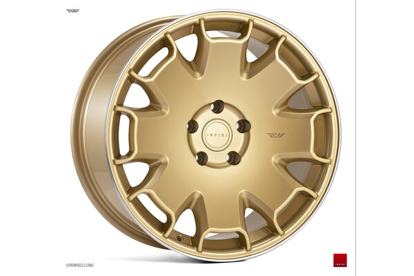 Ispiri Wheels CSR2|18x8.5|5x100|ET35|VINTAGE-GOLD-POLISHED-LIP|STANDARD-CONCAVE