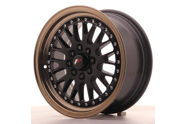 JR Wheels JR10 15x7 ET30 4x100/108 Matt Black w/Bronze Lip