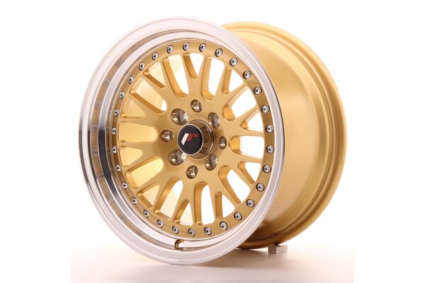 JR Wheels JR10 15x8 ET15 4x100/114 Gold w/Machined Lip