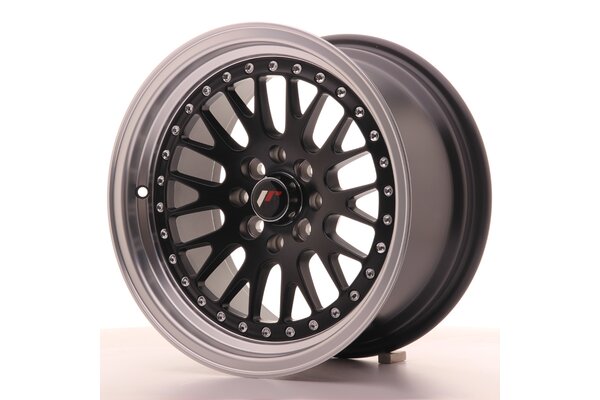 JR Wheels JR10 15x8 ET20 4x100/108 Matt Black w/Machined Lip