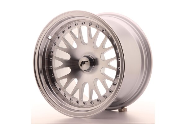 JR Wheels JR10 15x9 ET0-20 Blank Silver Machined Face