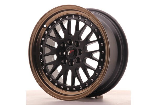 JR Wheels JR10 16x7 ET30 4x100/108 Matt Black w/Bronze Lip