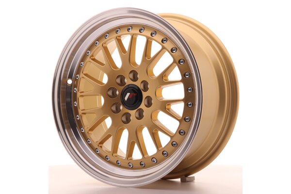 JR Wheels JR10 16x7 ET30 4x100/108 Gold w/Machined Lip