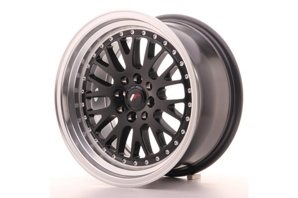 JR Wheels JR10 16x8 ET20 4x100/108 Matt Black w/Machined Lip