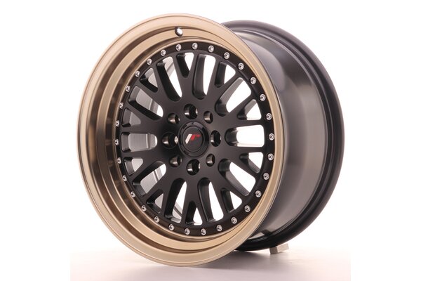 JR Wheels JR10 16x8 ET20 4x100/108 Matt Black w/Bronze Lip