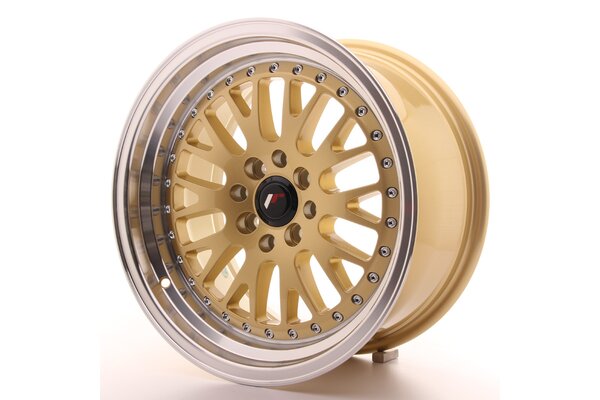 JR Wheels JR10 16x8 ET20 4x100/108 Gold w/Machined Lip