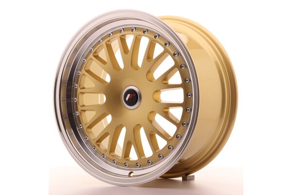 JR Wheels JR10 17x8 ET35 Blank Gold w/Machined Lip