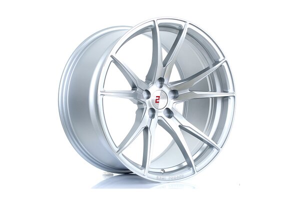 2FORGE ZF2 | 20x11 | 5x128 | ET 15 TO 46 | 76 | SILVER POLISHED FACE