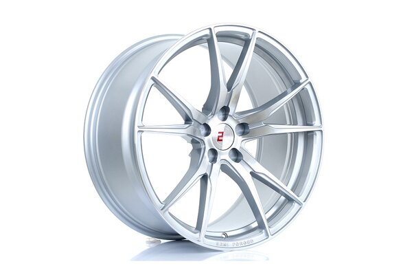 2FORGE ZF2 | 20x10 | 5x128 | ET 15 TO 51 | 76 | SILVER POLISHED FACE