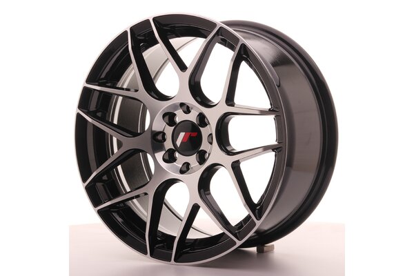 JR Wheels JR18 17x8 ET35 5x100/114 Gloss Black Machined