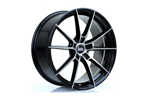 BOLA B19 | 19x8,5 | 5x98 | ET 40 TO 45 | 76 | GLOSS BLACK POLISHED FACE