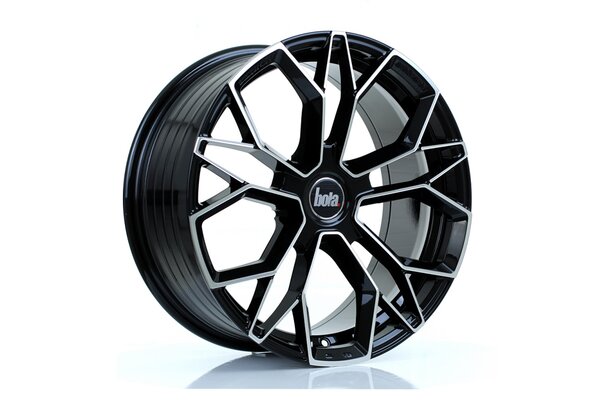 BOLA FLF | 18x8 | 5x98 | ET 40 TO 50 | 76 | GLOSS BLACK POLISHED FACE