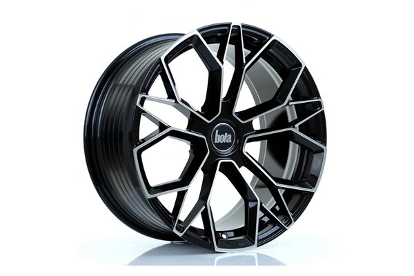 BOLA FLF | 18x9 | 5x98 | ET 42 TO 50 | 76 | GLOSS BLACK POLISHED FACE