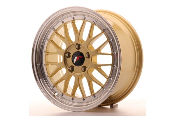 JR Wheels JR23 17x8 ET35 5x100 Gold w/Machined Lip