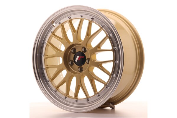 JR Wheels JR23 18x8 ET40 5x112 Gold w/Machined Lip