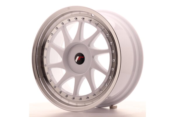 JR Wheels JR26 18x8,5 ET20-40 BLANK White w/Machined Lip