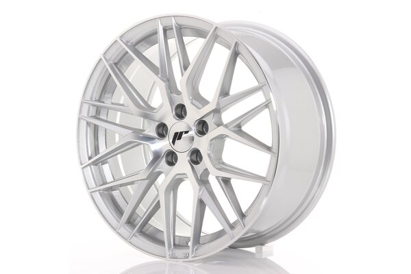 JR Wheels JR28 17x8 ET35 5x100 Silver Machined Face