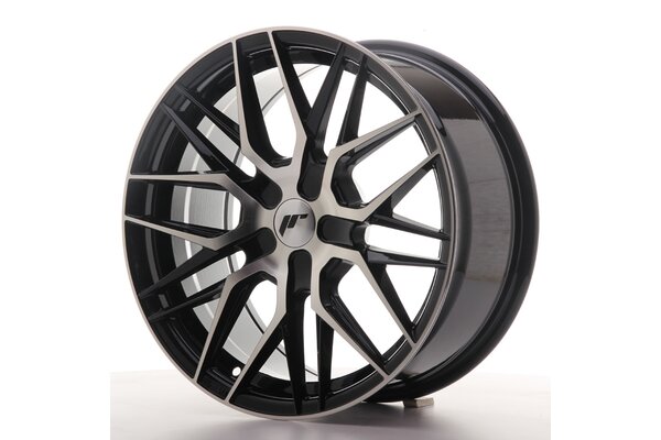 JR Wheels JR28 17x8 ET25-40 BLANK Gloss Black Machined Face