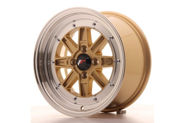 JR Wheels JR31 15x7.5 ET20 4x100 Gold w/Machined Lip