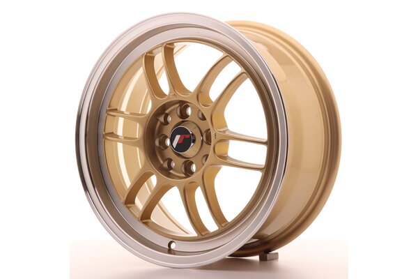 JR Wheels JR7 16x7 ET38 4x100/114 Gold w/Machined Lip