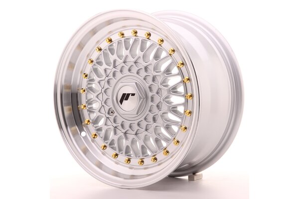 JR Wheels JR9 15x7 ET20 BLANK Silver w/Machined Lip