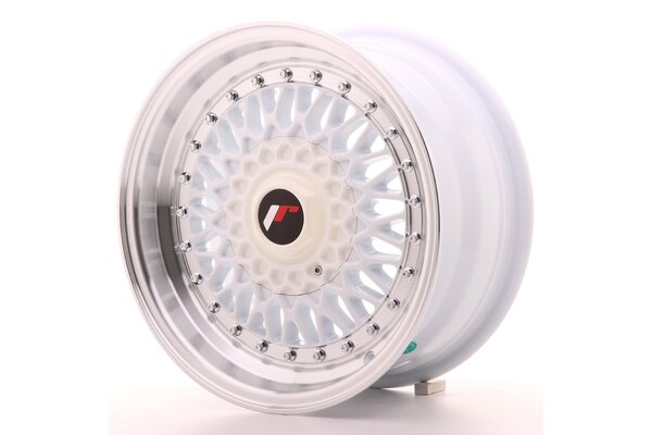 JR Wheels JR9 15x7 ET20 4x100/108 White w/Machined Lip