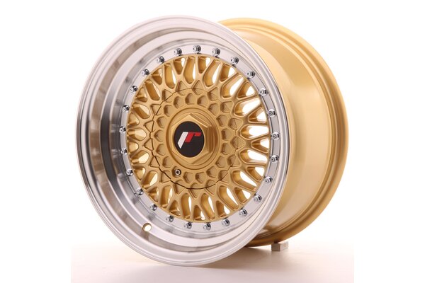 JR Wheels JR9 15x8 ET15 4x100/114 Gold w/Machined Lip