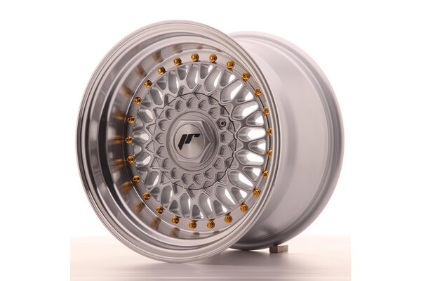 JR Wheels JR9 15x9 ET10 BLANK Silver w/Machined Lip