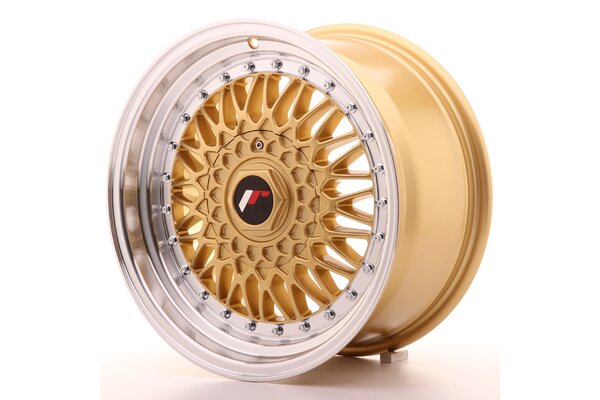 JR Wheels JR9 16x8 ET25 BLANK Gold w/Machined Lip