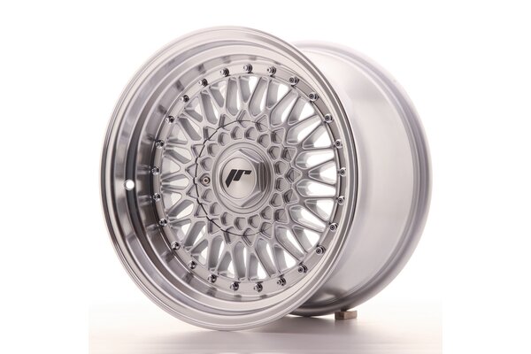 JR Wheels JR9 16x9 ET20 4x100/108 Silver w/Machined Lip+Silver Rivets