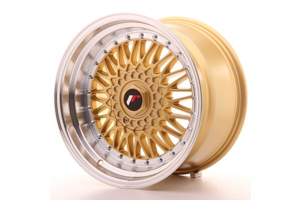 JR Wheels JR9 17x10 ET20 5x112/120 Gold w/Machined Lip