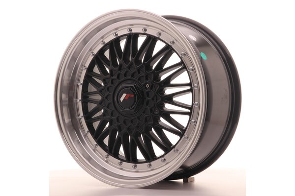 JR Wheels JR9 18x8 ET35-40 BLANK Gloss Black w/Machined Lip