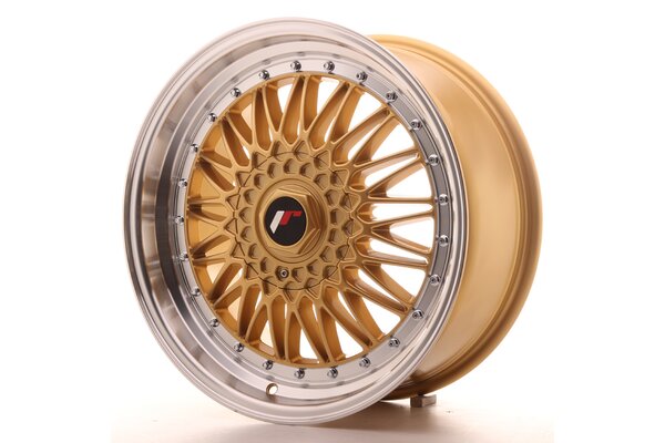 JR Wheels JR9 18x8 ET35-40 BLANK Gold w/Machined Lip