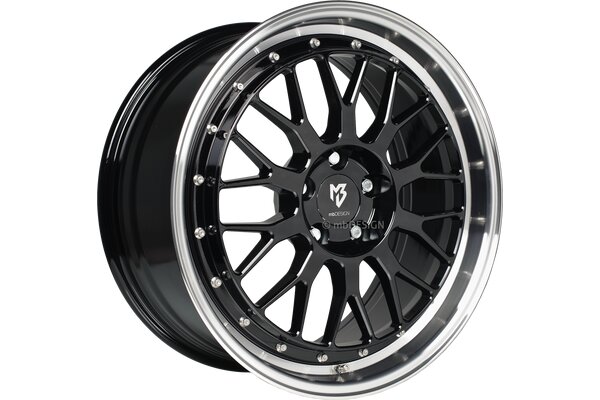 mbDESIGN LV1  | 17x7 | 4x100 | ET35 | schwarz glnzend poliert