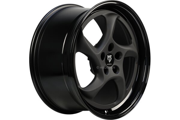 mbDESIGN TURBO  | 19x8,5 | 5x100 | ET30 | schwarz stumpfmatt/schwarz glnzend